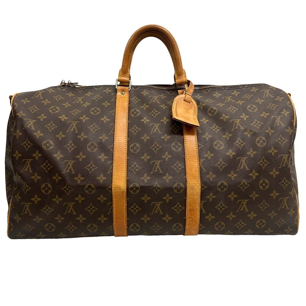 Louis Vuitton Shoulder Boston Monogram Keepall Crossbody Brown Bag Bandouliere - Picture 1 of 10